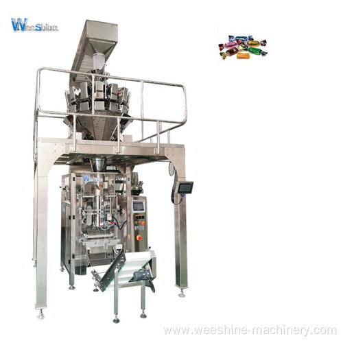 CE 1kg - 5kg Plastic Bag Granule Particle Food Rice Candy Chips Snack Automatic 10 14 Heads Weigher Packing Machine Price